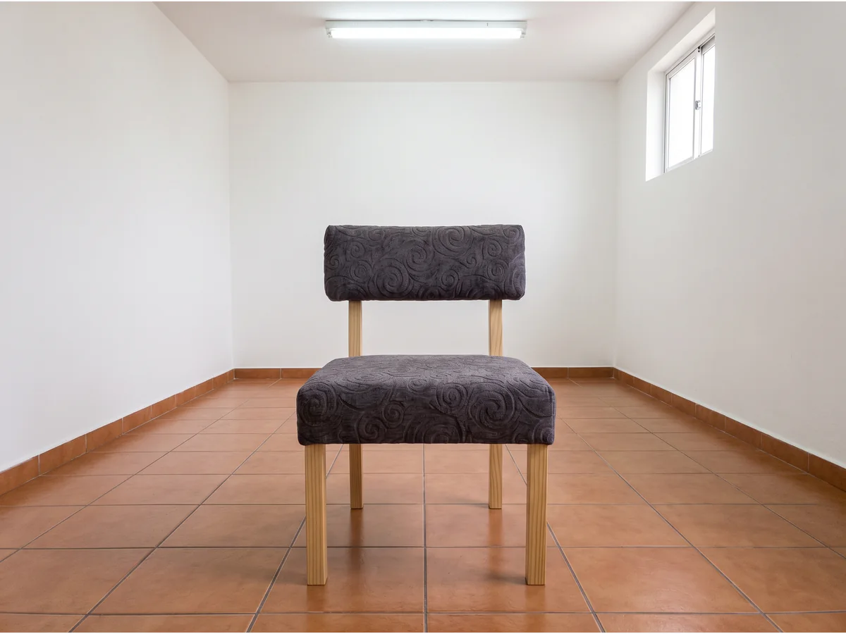 Silla Matera Tapizada en vista frontal, fabricado en Córdoba